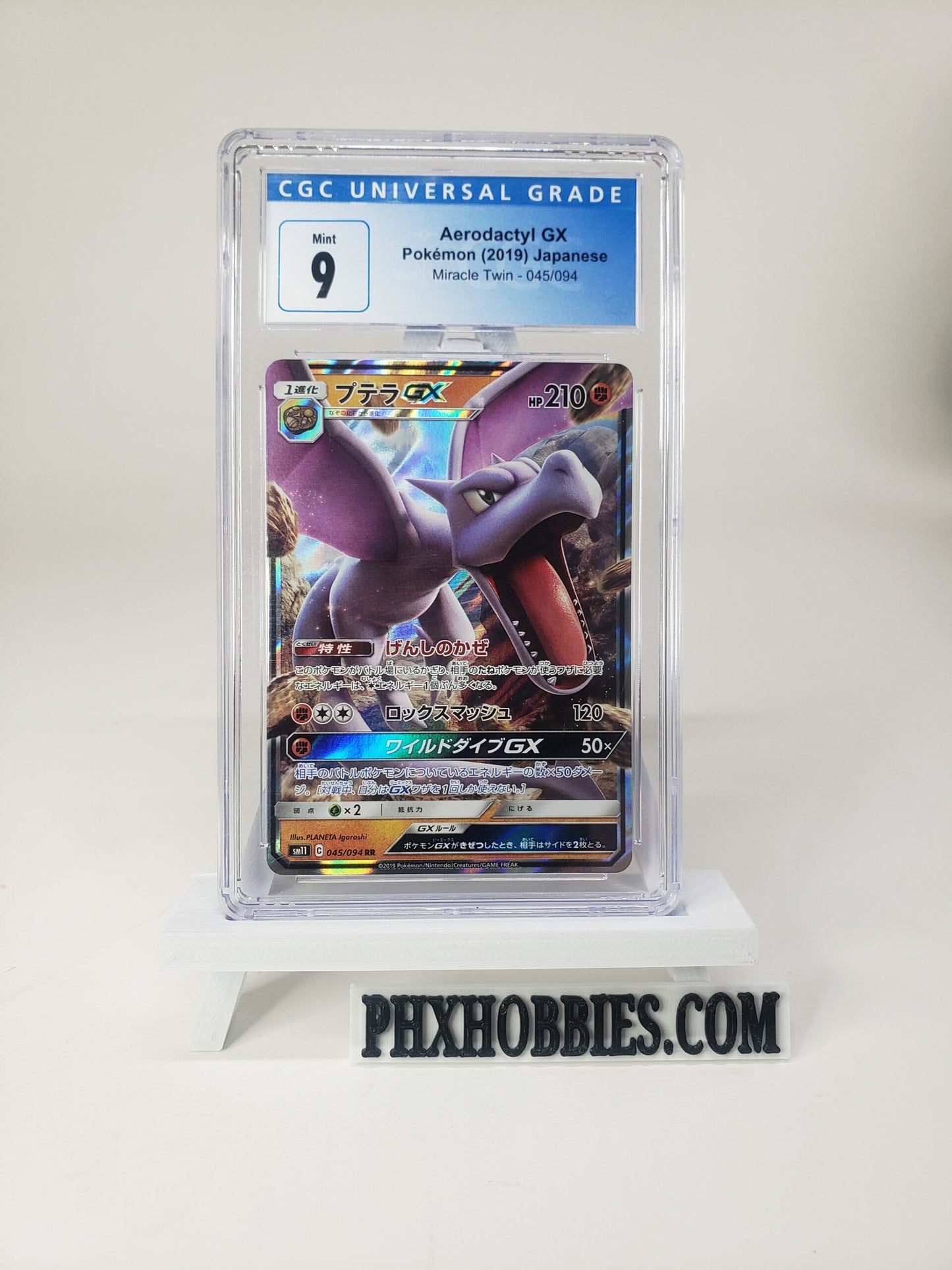 Aerodactyl GX – Miracle Twin – Japanese – CGC 9 Graded Card