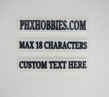 Custom Text Name Plate