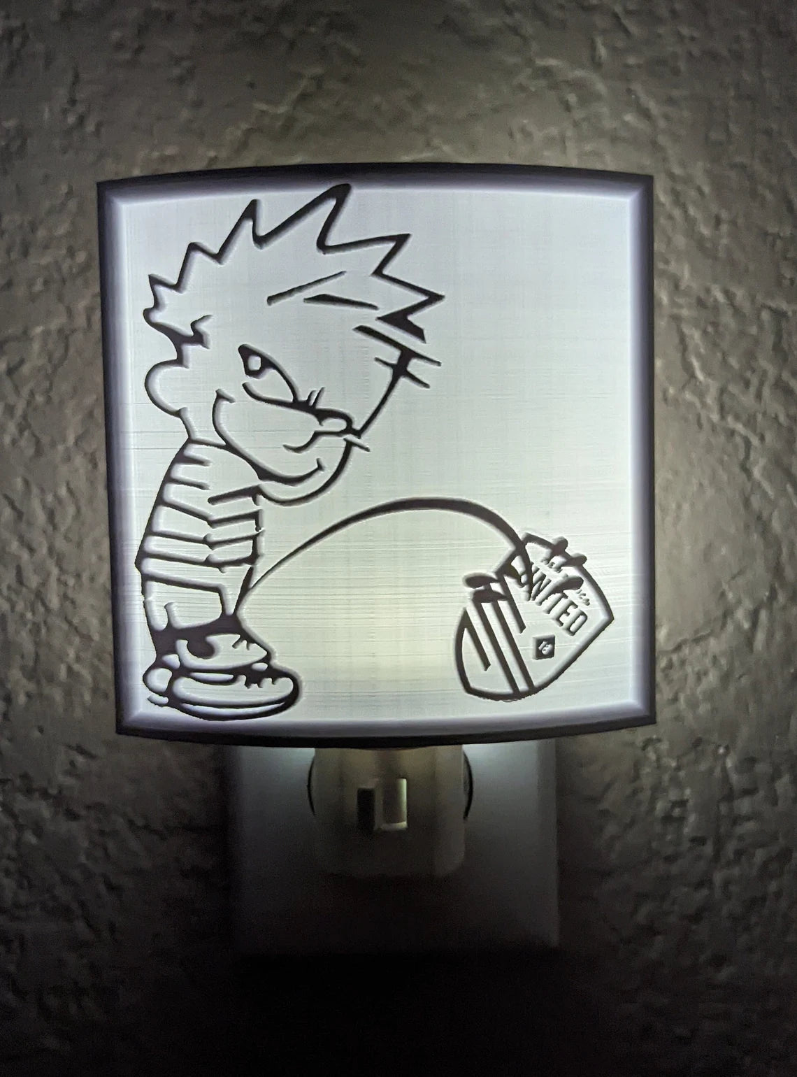 Calvin Piss On NMU 3D Printed Night Light - 4in x 4in